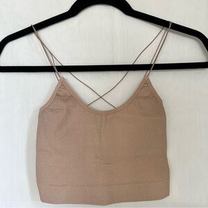 Out from Under Urban Outfitters Glitter beige strappy bralette Size Small